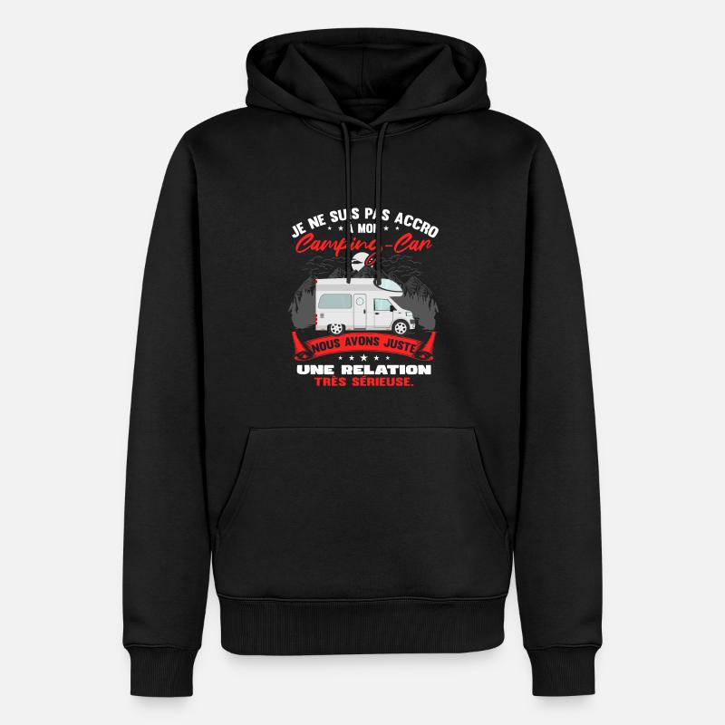 Camping-Car Humour Camper - Sweat à capuche Premium bio Homme - noir