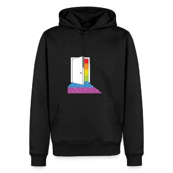 Mois de la fierté LGBT Rainbow Color - Sweat à capuche Premium bio Homme - noir - Devant - Nico (187cm)