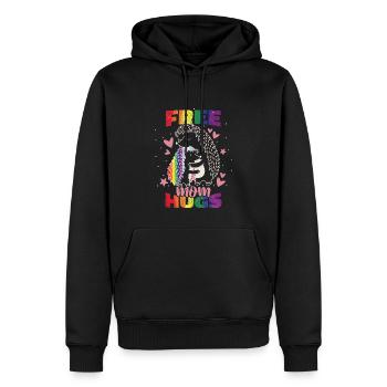 Kostenlose Mama-Umarmungen - Männer Premium Bio Hoodie - Schwarz - Vorne - Nico (187cm)