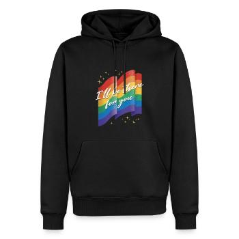 LGBT Flagge Gay Parade Pride Monat - Männer Premium Bio Hoodie - Schwarz - Vorne - Nico (187cm)