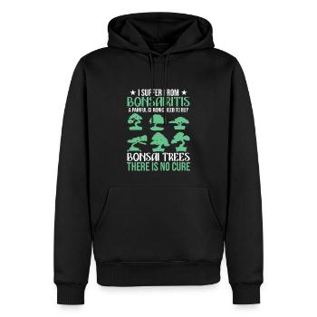 Funny Bonsai - Men’s Premium Organic Hoodie - black - Front - Nico (187cm)