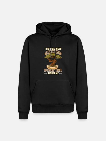 Funny Bonsai Tree Plants - Men’s Premium Organic Hoodie - black
