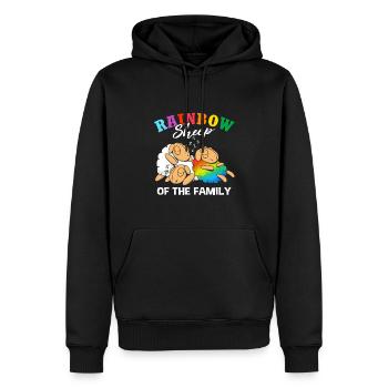 Rainnbow Schaf LGBTQ - Männer Premium Bio Hoodie - Schwarz - Vorne - Nico (187cm)