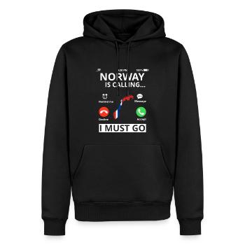Norwegen Flagge Skandinavien Norwegische Fahne - Männer Premium Bio Hoodie - Schwarz - Vorne - Nico (187cm)