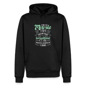 Je Suis La Mamie D'Une Petite-Fille - Sweat à capuche Premium bio Homme - noir - Devant - Nico (187cm)