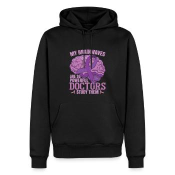 Epilepsy Funny Quote Epilepsy Awareness Month - Men’s Premium Organic Hoodie - black - Front - Nico (187cm)