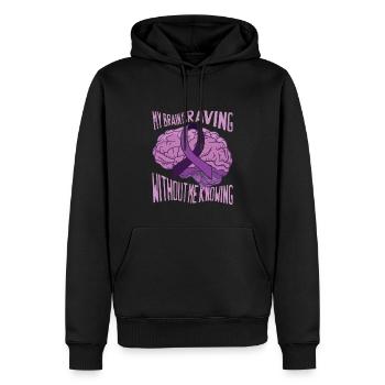 Funny Epilepsy Awareness - Men’s Premium Organic Hoodie - black - Front - Nico (187cm)