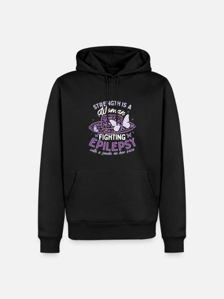 Women Epilepsy Warrior - Men’s Premium Organic Hoodie - black