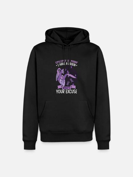 Epilepsy Awareness Warrior - Men’s Premium Organic Hoodie - black