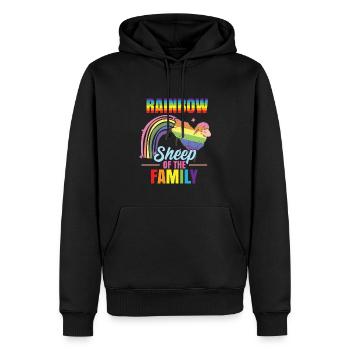 Rainbow Sheep Gay LGBT - Sweat à capuche Premium bio Homme - noir - Devant - Nico (187cm)