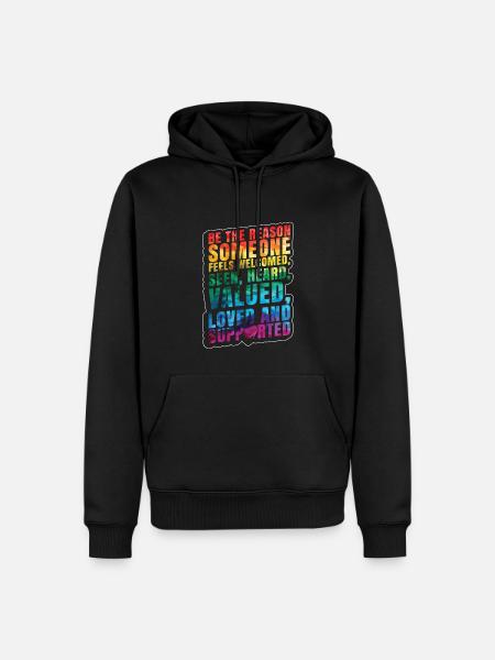 LGBT Quote - Men’s Premium Organic Hoodie - black