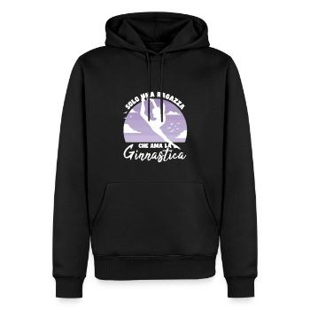 Gymnaste Fille - Sweat à capuche Premium bio Homme - noir - Devant - Nico (187cm)