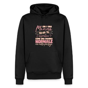 Mama gymnast like a normal mom - Men’s Premium Organic Hoodie - black - Front - Nico (187cm)