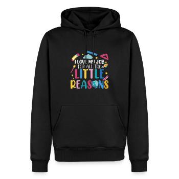 Enseignant mignon Maternelle Pre-K - Sweat à capuche Premium bio Homme - noir - Devant - Nico (187cm)