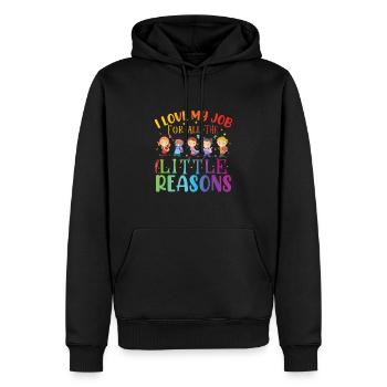 Aide-enseignant éducateur Enseignement - Sweat à capuche Premium bio Homme - noir - Devant - Nico (187cm)