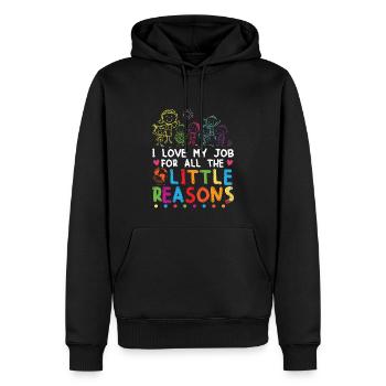 Nette Kita Erzieherin Kindergarten - Männer Premium Bio Hoodie - Schwarz - Vorne - Nico (187cm)
