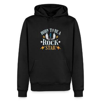 Drôle de guitare Rock Star Guitariste Guitariste - Sweat à capuche Premium bio Homme - noir - Devant - Nico (187cm)