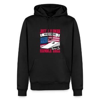 Lustige Sitzsäcke Frauen Cornhole - Männer Premium Bio Hoodie - Schwarz - Vorne - Nico (187cm)