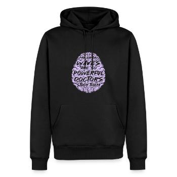 Lustiger Epilepsie-Krieger - Männer Premium Bio Hoodie - Schwarz - Vorne - Nico (187cm)