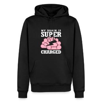 Funny Epilepsy - Men’s Premium Organic Hoodie - black - Front - Nico (187cm)