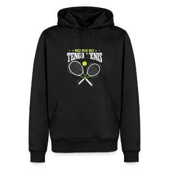 Tenis Entrenador Tenista Divertido - Sweat à capuche Premium bio Homme - noir - Devant - Nico (187cm)