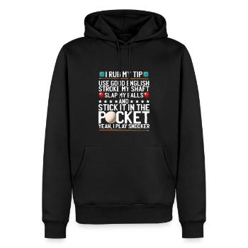 Billardspieler Snooker Geschenk - Männer Premium Bio Hoodie - Schwarz - Vorne - Nico (187cm)