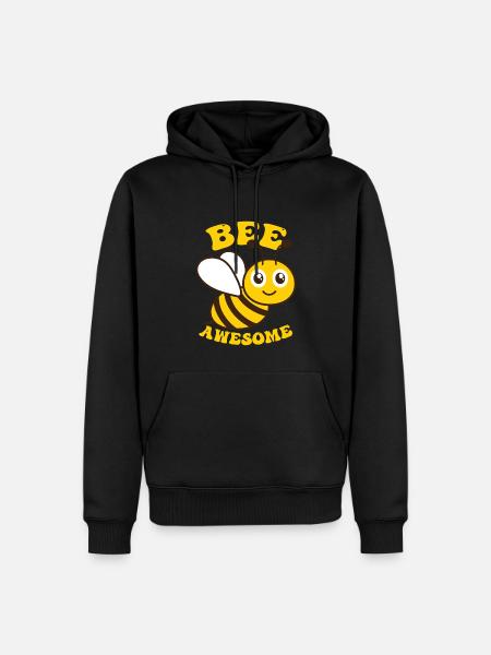 Bee Awesome - Männer Premium Bio Hoodie - Schwarz