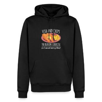 Fish And Chips - Sweat à capuche Premium bio Homme - noir - Devant - Nico (187cm)