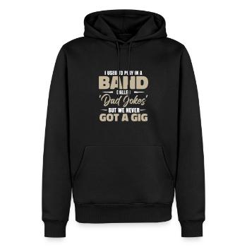 Dad Jokes Musikband - Männer Premium Bio Hoodie - Schwarz - Vorne - Nico (187cm)
