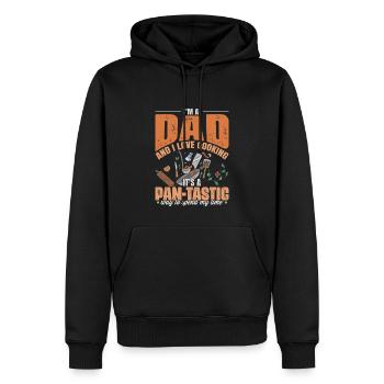 Lustiger Vatertag Papa kocht Papa Witze - Männer Premium Bio Hoodie - Schwarz - Vorne - Nico (187cm)