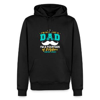 Ich bin nicht nur ein Vater - Männer Premium Bio Hoodie - Schwarz - Vorne - Nico (187cm)