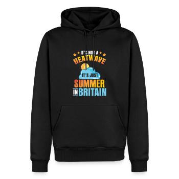 Es ist gerade Sommer in Großbritannien - Männer Premium Bio Hoodie - Schwarz - Vorne - Nico (187cm)