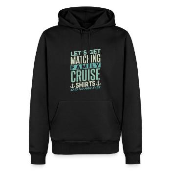 Chemises de croisière familiales assorties - Sweat à capuche Premium bio Homme - noir - Devant - Nico (187cm)