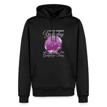 I May Not Remember Yesterday | Alzheimer's - Men’s Premium Organic Hoodie - black - Front - Nico (187cm)