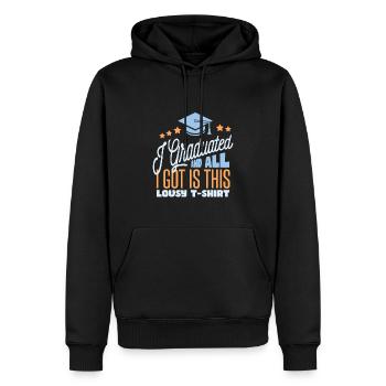 Ich habe meinen Abschluss gemacht - Männer Premium Bio Hoodie - Schwarz - Vorne - Nico (187cm)