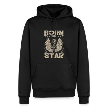 Geboren, um ein zu werden - Männer Premium Bio Hoodie - Schwarz - Vorne - Nico (187cm)