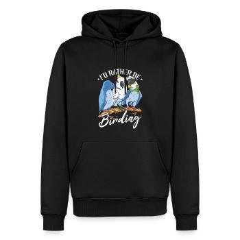 Ich würde lieber Vögel beobachten - Männer Premium Bio Hoodie - Schwarz - Vorne - Nico (187cm)