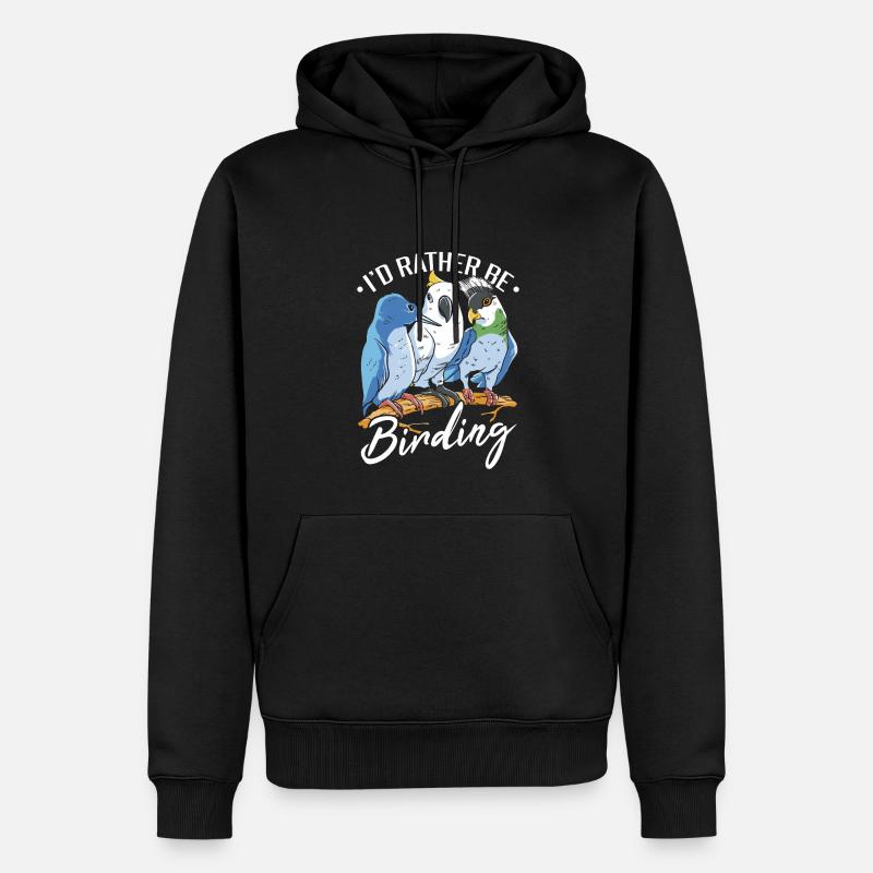 Je préfère observer les oiseaux - Sweat à capuche Premium bio Homme - noir