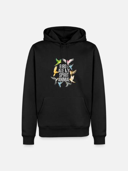 Drôle d’oiseaux - Sweat à capuche Premium bio Homme - noir