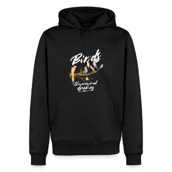 Vogel Lustiger Vogelbeobachter Vogelbeobachtung - Männer Premium Bio Hoodie - Schwarz - Vorne - Nico (187cm)