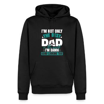 Ich bin der beste Vater - Männer Premium Bio Hoodie - Schwarz - Vorne - Nico (187cm)