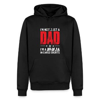 Je ne suis pas seulement un père - Sweat à capuche Premium bio Homme - noir - Devant - Nico (187cm)