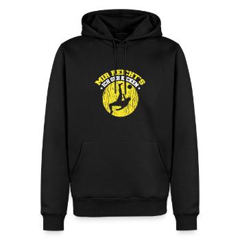 Mir Reichts Ich Gehe Kicken - Männer Premium Bio Hoodie - Schwarz - Vorne - Nico (187cm)