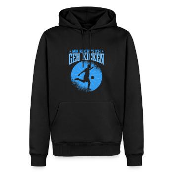 Ich Gehe Kicken Fußball Fussballer - Männer Premium Bio Hoodie - Schwarz - Vorne - Nico (187cm)