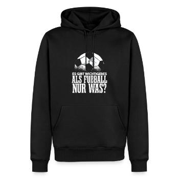 Fußballer Sprüche Lustig - Männer Premium Bio Hoodie - Schwarz - Vorne - Nico (187cm)