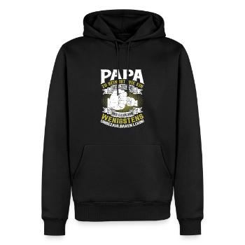 Papa zu sein ist wie ein Vollzeitjob - Männer Premium Bio Hoodie - Schwarz - Vorne - Nico (187cm)