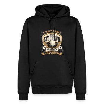 Funny Golf Dad Golfing Gift - Men’s Premium Organic Hoodie - black - Front - Nico (187cm)
