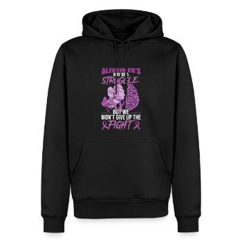 Alzheimer-Krieger - Männer Premium Bio Hoodie - Schwarz - Vorne - Nico (187cm)