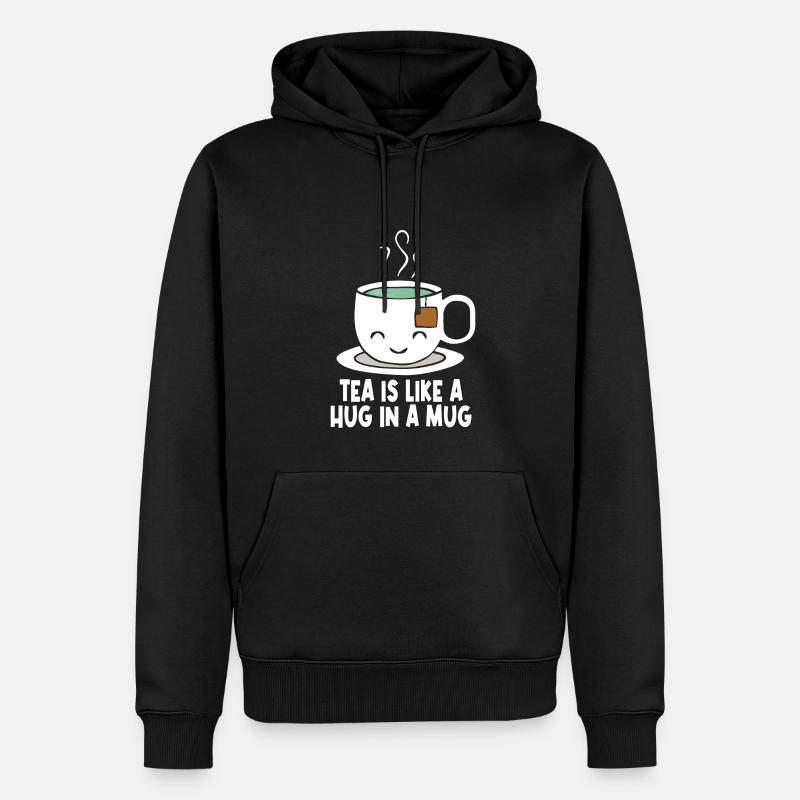 Thé Kawaii - Sweat à capuche Premium bio Homme - noir