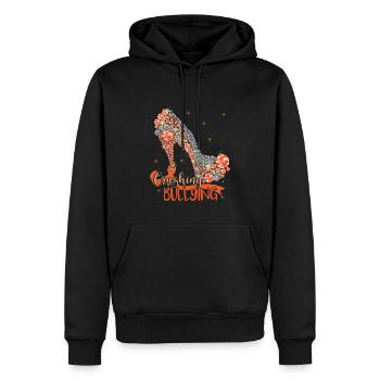 Anti-Mobbing-Tag der Bekleidungseinheit - Männer Premium Bio Hoodie - Schwarz - Vorne - Nico (187cm)